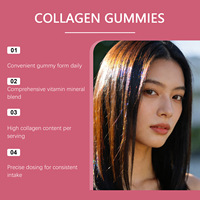 Gummies de collagène BUSHAID avec vitamine E, zinc et vitamine C pour une meilleure densité osseuse - Ingrédients doux, nutrition quotidienne délicieuse, 60 unités