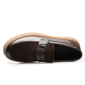 Chaussures mocassins pour homme en cuir véritable, style britannique, à bout rond, plateforme épaisse, respirantes, mode décontractée, fabriquées à la main - Product Image 3