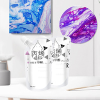 Peinture acrylique liquide à haut débit de 100 ml, 40 couleurs pré-mélangées pour la peinture DIY sur verre, toile, papier