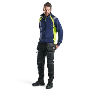 BLAKLADER - 343211588933XS Sweat avec demi-zip Bleu marine/Jaune haute visibilité-EAN 7330509595572 HI-VIS WORKWEAR - Product Image 3
