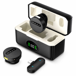 Micrófono Lavalier Inalámbrico Magnético Mini para Exteriores, Micrófono de Botón para Entrevistas, Micrófono de Radio para Transmisión en Vivo, Micrófono para Video Vlog - Product Image 1