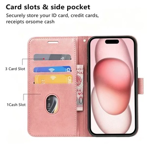 <span class=keywords><strong>เคส</strong></span>โทรศัพท์แบบกระเป๋าสตางค์หนัง PU ดีไซน์เรียบง่าย ข้ามพรมแดน พร้อมแม่เหล็ก สำหรับ <span class=keywords><strong>13</strong></span>/15  พร้อมกรอบรูปแบบพับได้ - Product Image 2