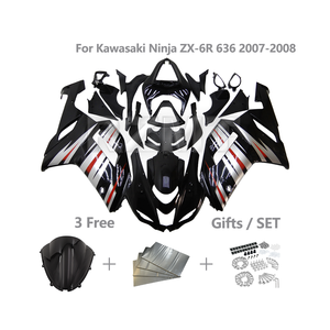 Kit de carenado de motocicleta para <span class=keywords><strong>Kawasaki</strong></span> <span class=keywords><strong>Ninja</strong></span> <span class=keywords><strong>636</strong></span> 2007 <span class=keywords><strong>2008</strong></span> ZX636 ZX6R, juego de carenados de ABS personalizado, accesorios, K0607-104a - Product Image 1