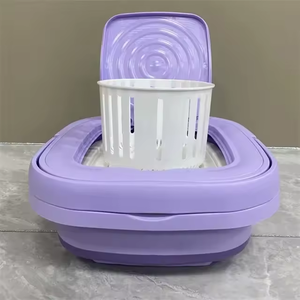 Nouvelle mini-lave-linge portable pliable de 8 L pour la maison, idéale pour les vêtements de bébé - Product Image 4