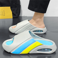 Sandales et claquettes d'été 2024 pour hommes avec coussin d'air, personnalisables avec logo, pour la maison et la plage