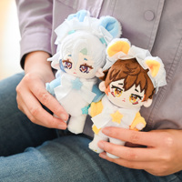 Poupée en peluche personnalisée Kpop Idol en gros, design de personnage OC, poupée en coton, mignonne avec oreilles de chat, peluche rembourrée pour affichage Itabag, cadeau