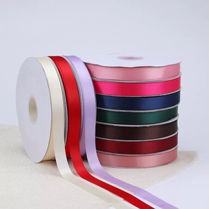 Pita Satin Poliester Dua Sisi 2cm 100 Yard untuk Pembungkus Kado Natal Hanukkah Karangan Bunga Kerajinan DIY-Fashion - Product Image 1