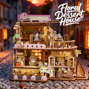 Tongmuqu Nouveau style Mini bibliothèque Hibou Librairie Utilisable comme cadeaux Jouets de puzzle en bois 3D - Product Image 4