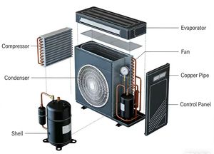 <span class=keywords><strong>Pompe</strong></span> <span class=keywords><strong>à</strong></span> <span class=keywords><strong>chaleur</strong></span> SG Ready Monobloc R290 15-24KW Air-Eau Full DC Inverter Sans Réservoir Électrique - Product Image 3