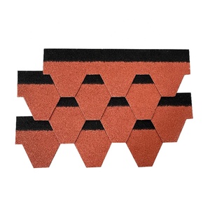 Durable Fiberglass Shingles <strong>Square</strong> Customized Colors <strong>Roofing</strong> 100cm Length Stone Chip Coated Modern Heat Resistant School - Product Image 1