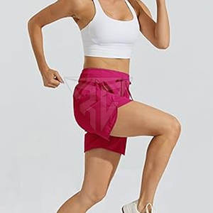 กางเกงขาสั้นกีฬาเอวสูงของผู้หญิงปากีสถานลำลองดีไซน์ไร้รอยต่อผ้ายืดระบายอากาศได้ดีฤดูร้อนมีไซส์พิเศษ - Product Image 6