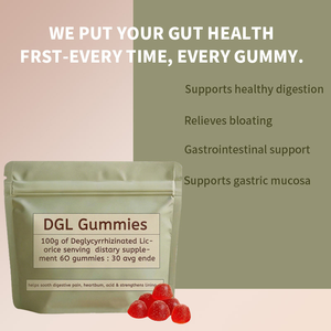 Complément alimentaire en gummies DGL à marque privée OEM/ODM, antioxydant, beauté, 60 unités, saveur personnalisable, bonbons gélifiés pour adultes et femmes - Product Image 2