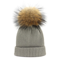 Bonnet tricoté personnalisé, faites votre propre bonnet d'hiver/bonnet avec pompon en fourrure/bonnet tricoté avec pompon