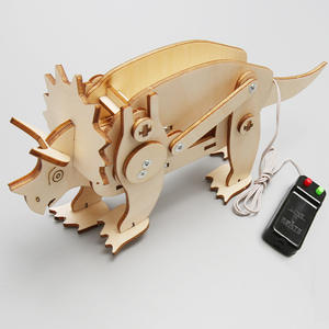 Kit de Bricolage en Bois pour Enfants : Dragon Télécommandé DIY, Expérience Scientifique et Technologique, Triceratops à Assembler pour l'Apprentissage des Étudiants - Product Image 4