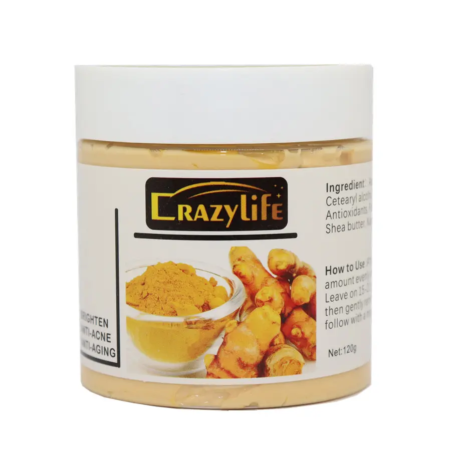 Crazylife Turmeric Clay Mask Deep Cleansing Acne Exfoliating Facial Mask Moisturizing Whitening Face Cosmetics Beauty Skin Care