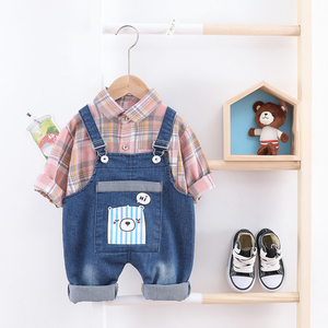 Ensembles de vêtements pour bébés garçons : Pantalons et chemises longues en jean, designs élégants, prix avantageux, de fabricants - Product Image 3