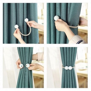 Accessoires de rideaux Décoration intérieure 1x Pince magnétique perlée pour <span class=keywords><strong>rideau</strong></span>, Attache <span class=keywords><strong>rideau</strong></span>, Boucle de maintien, Attache <span class=keywords><strong>rideau</strong></span> à boule suspendue - Product Image 3