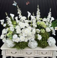 Arrangement floral artificiel rose tendre pour mariage 2027 – Centre de table professionnel pour événements et salles de banquet – Vente mondiale