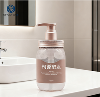 Vente en gros Bouteille transparente en plastique PET de 450ml pour le lavage des mains ou le shampooing avec bouchon à vis et pompe