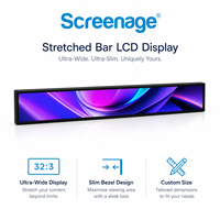 Layar LCD Bar Terpasang di Dinding, IP65, Ultra Lebar, Animasi Digital Signage untuk Iklan Toko Ritel Dalam Ruangan