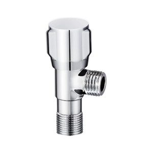 Conector angular de latón de 90 grados de 2 vías para inodoro de baño, agua fría y caliente, accionamiento manual - Product Image 3