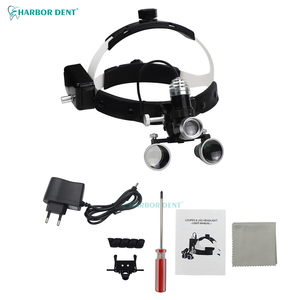 Loupes dentaires électriques réglables avec LED, <span class=keywords><strong>loupe</strong></span> binoculaire grossissante 2,5X/3,5X, lampe frontale rechargeable pour dentisterie - Product Image 6