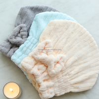 Chapeau de séchage capillaire réutilisable en polaire corail antidérapant pour femme, épaissi, séchage rapide, serviette absorbante, bandeau à nœud, pour la maison et l'hôtel