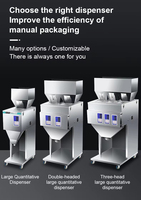 Machine de remplissage quantitative électrique commerciale à trois têtes pour sachets de grande taille, épices, céréales, assaisonnements, aliments pour animaux, poudres et noix