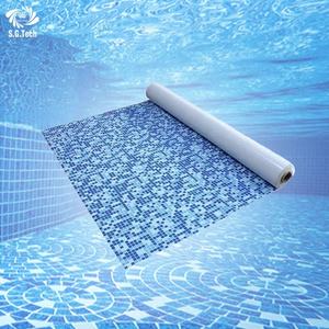 <span class=keywords><strong>Prix</strong></span> d'usine de revêtement de sol en vinyle de piscine renforcé de PVC imperméable bleu océan pour piscine - Product Image 1