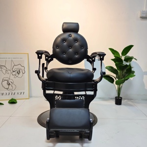 Chaise de barbier classique pour hommes Chaise de barbier de profession Chaise de coiffure vintage Belmont Chaise de barbier Unité - Product Image 3