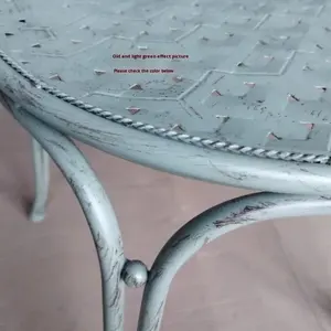 Ensemble bistrot en métal thermolaqué 3 pièces - Table et chaises d'extérieur pour balcon, <span class=keywords><strong>jardin</strong></span> et café - Product Image 6