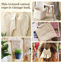 Cordon en coton naturel tressé souple et durable pour macramé, suspension murale, porte-plante, décoration intérieure