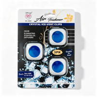 Diffuseur de parfum pour voiture Black Ice Scent, clip pour grille d'aération, lot de 3, parfum frais et longue durée, élimination des odeurs, huile parfumée pour l'intérieur de la voiture