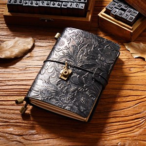 Boyi Ban Đầu Retro Khắc Da Bò Du Lịch Máy Tính Xách Tay A5 Hướng Dẫn Sử Dụng Văn Phòng Phẩm Sổ Tay Từ Nhật Ký Thiết Kế Sáng Tạo - Product Image 3