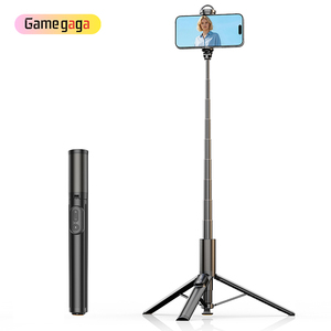 ไม้เซลฟี่แบบพกพา K60 พร้อมขาตั้งกล้อง 1.7 เมตร ดีไซน์พับได้อเนกประสงค์ พร้อมรีโมทคอนโทรล สำหรับการเดินทาง ถ่ายวิดีโอบล็อก แบตเตอรี่ 55mAh - Product Image 1
