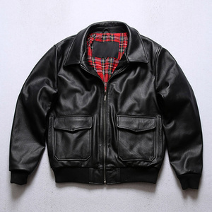 <span class=keywords><strong>2022</strong></span> nuovi uomini giacca da volo in pelle di alta qualità giacca da Baseball in pelle di mucca - Product Image 2
