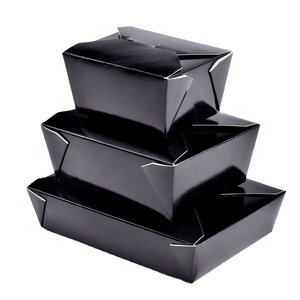 使い捨て紙食品ボックス/コンポスタブルカスタマイズ紙食品包装/クラフト竹白デリボックス - Product Image 4