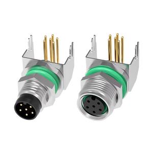M8 DIN Tự Động Không Thấm Nước IP68 A/B Mã 2-<span class=keywords><strong>8</strong></span> <span class=keywords><strong>Pin</strong></span> Phía Sau Gắn Kết Nam Nữ Góc Thẳng Ổ Cắm Điện PCB Bảng Điều Chỉnh Gắn Kết - Product Image 5
