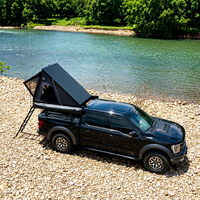 Tente de toit rigide triangulaire en aluminium pour 2 à 3 personnes, imperméable, 4 saisons, pour camping, voiture, SUV, camion 4x4