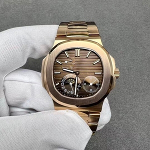 Diseño clásico de estilo lujoso, caja plateada de acero inoxidable para hombre, reloj mecánico automático de 40mm para hombre 5712 - Product Image 1