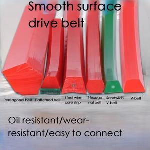 Correa dentada de poliuretano PU personalizable, correa en V, rueda motriz <span class=keywords><strong>pentagonal</strong></span> tipo Z Y M, correas de transmisión de Motor universales, correa dentada EPDM - Product Image 4