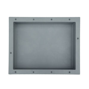 Étagère <span class=keywords><strong>de</strong></span> douche <span class=keywords><strong>de</strong></span> <span class=keywords><strong>niche</strong></span> en pierre <span class=keywords><strong>de</strong></span> verre à montage mural rectangulaire USA, 16 "X 14" noir une étagère intérieure - Product Image 2