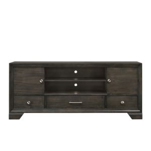 DB Jaymes Soporte de TV minimalista contemporáneo Panel de madera gris con función plegable para muebles de sala de estar - Product Image 1