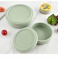Boîte à lunch bento pliable hermétique en silicone de qualité alimentaire, personnalisable ODM/OEM, avec capacité de 1 à 3 L, réutilisable et compatible micro-ondes