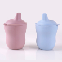 Bouteille en silicone anti-déversement magique pour bébé avec couvercle rotatif pour l'alimentation des enfants, produit de salle à manger