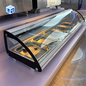 Nouvelle vitrine réfrigérée pour sushis, comptoir incurvé, présentoir à sushis avec éclairage pour publicité - Product Image 2