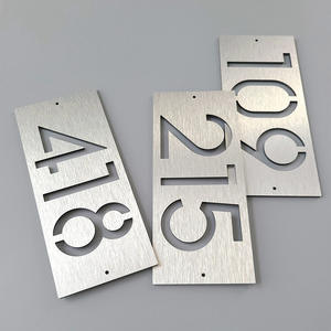 Plaque de porte en panneau composite d'aluminium 3D ajouré personnalisée avec impression UV pour usage domestique et hôtelier - Product Image 2