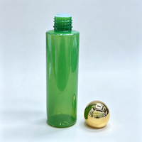 Bouteille en plastique PET à épaule plate avec pompe et bouchon à bille doré pour lotion et shampoing – Approvisionnement direct usine OEM