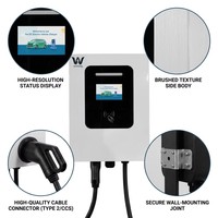 Estación de Carga de Corriente Continua Montada en Pared para Uso Comercial y Doméstico, Supercargador Móvil para Vehículos Eléctricos, Wallbox de Nivel 2, Supercargador Portátil para Vehículos Eléctricos