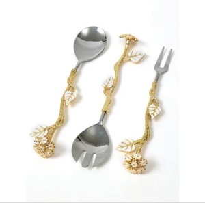 Ensemble de couverts en acier inoxydable en vrac avec finition dorée, design moderne, ensemble de couverts en acier inoxydable fait à la main à vendre - Product Image 2